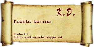 Kudits Dorina névjegykártya